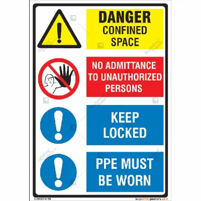Confined Space in Combination Signs