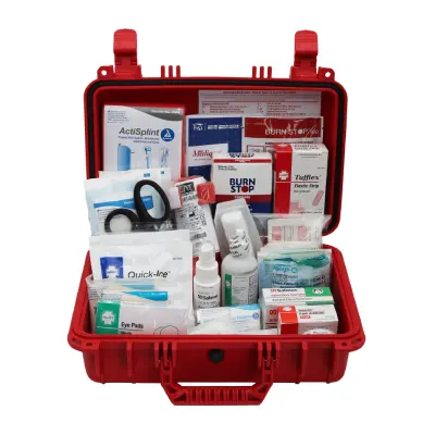 Red Rugged Class B First Aid Kit