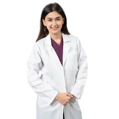 Lab Apron White for Girls