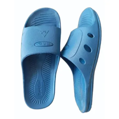 PVC Rubber Esd Slipper Blue